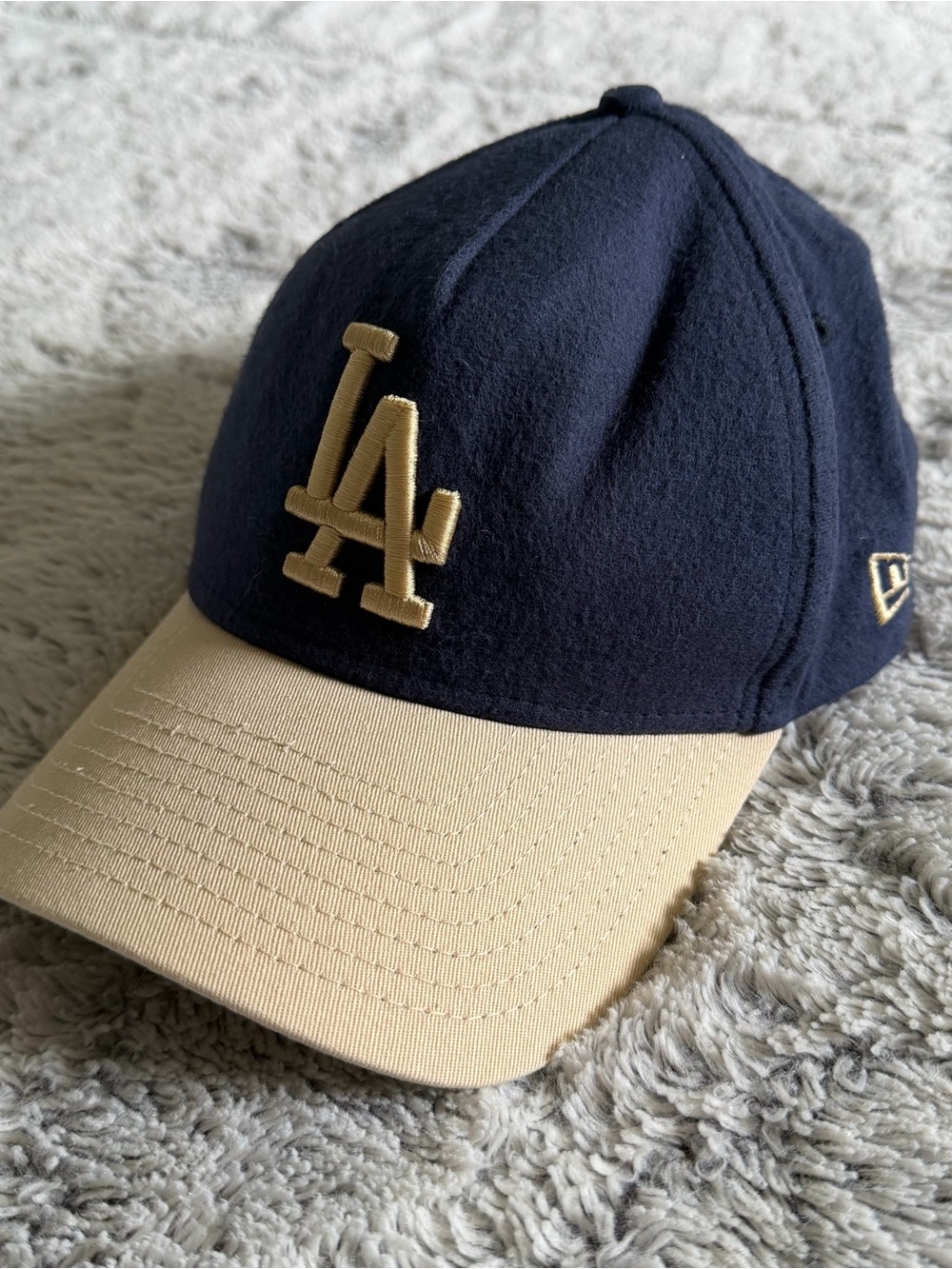 New Era LA Dodgers Two-Tone Navy Blue Gold Adjustable Baseball Cap MLB SnapBack
